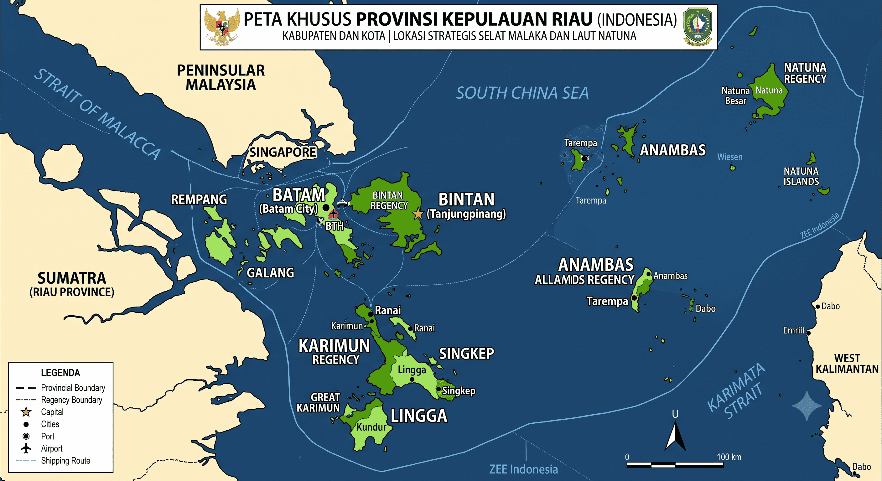 Peta Kepulauan Riau